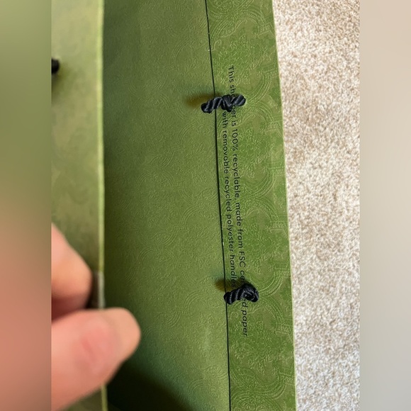 Gucci Gift Bag Large Green Card Stock 18' X 14'
X 6.5'.EUC - Picture 5 of 7